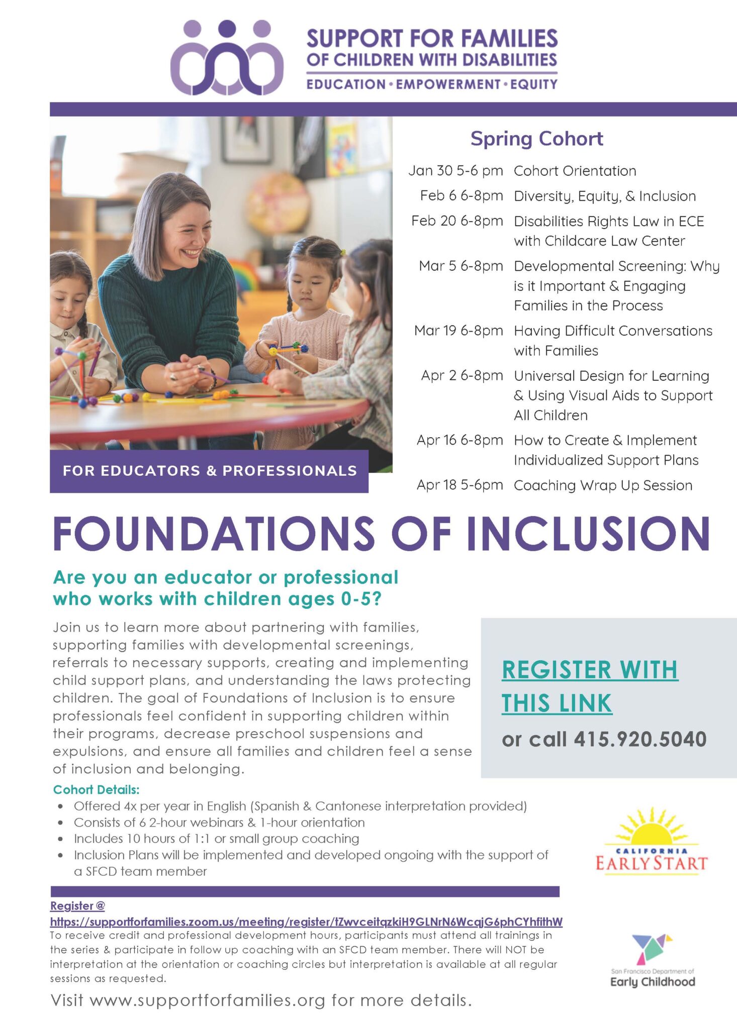 Foundations of Inclusion-English (Spring Cohort) - DEC Provider Portal